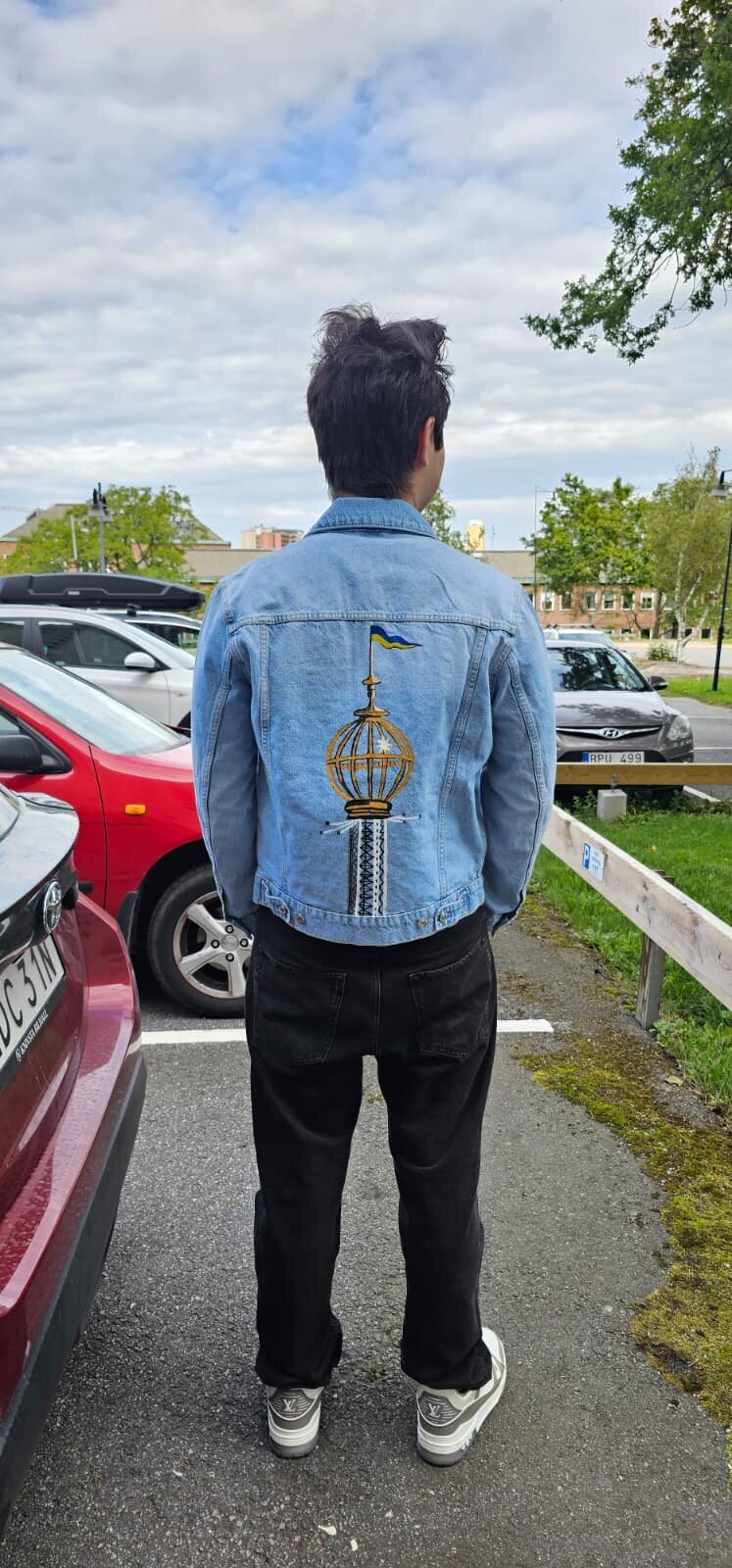 Denim Hand Painted Jacket