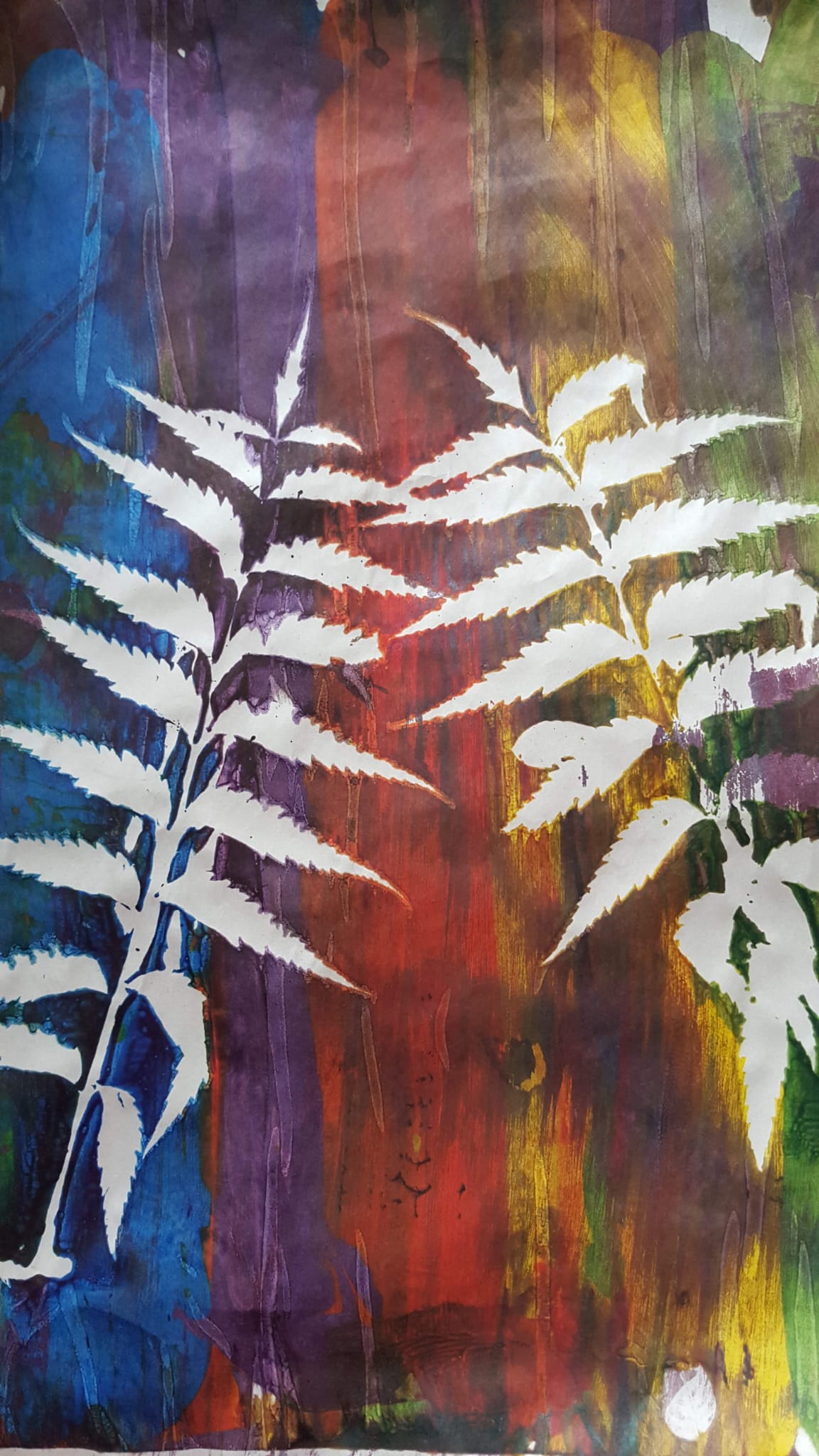 Screen Printing - Fern Rainbow